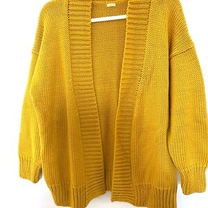 Matta Mustard Yellow Knit Open Cardigan